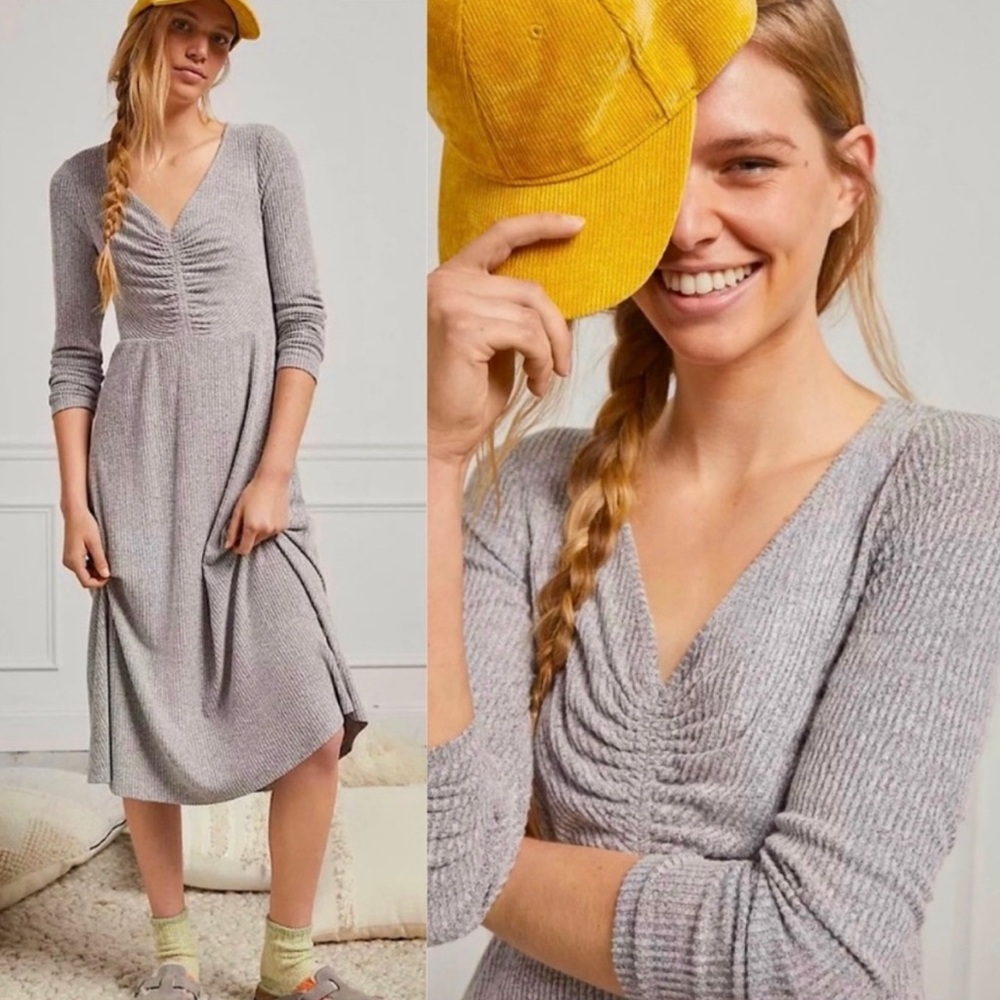 Heather Gray Long Sleeve Dress